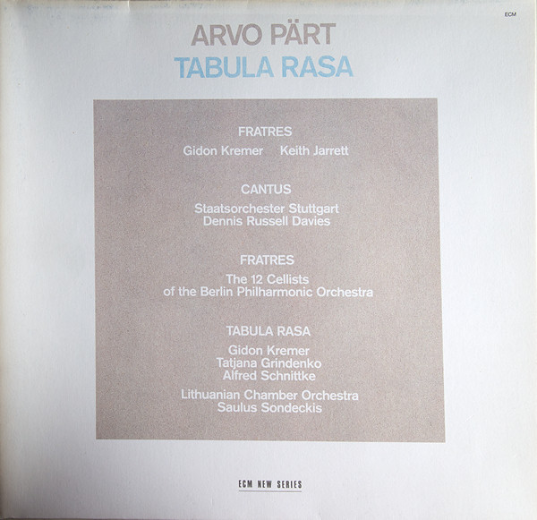 Staatsorchester Stuttgart: Tabula rasa (1984)